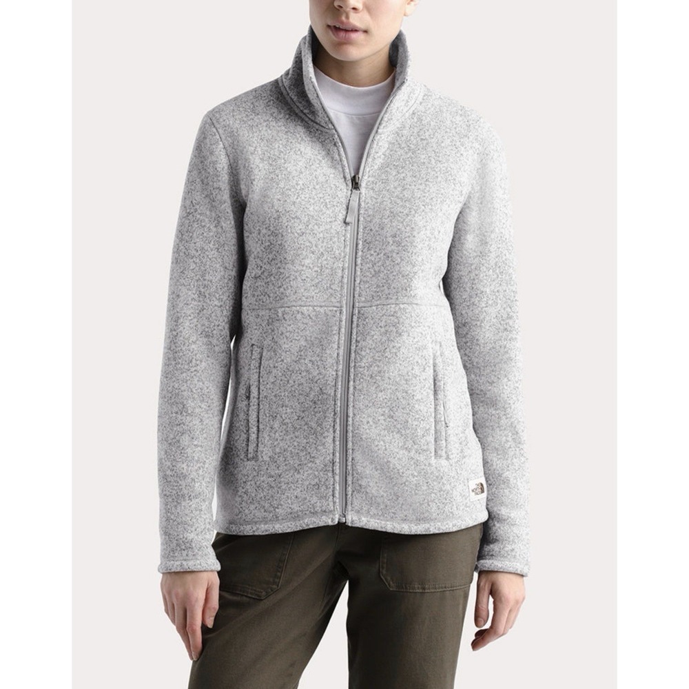The North Face Full Zip Fleece‎ Jacket Womens Small Crescent Gray Outdoors